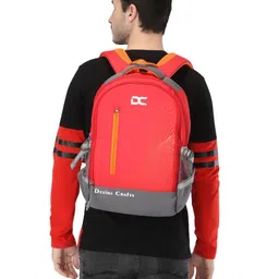 Dezire Crafts Unisex Red & Grey Solid Backpack image 4