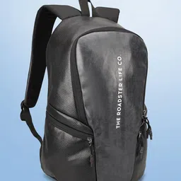 The Roadster Lifestyle Co. Men Brand Logo Printed Leather Backpacks Up To 15 Inch-image-8