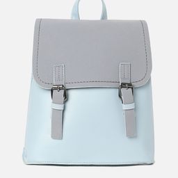 HAUTE SAUCE by Campus Sutra Women Blue & Grey Colourblocked Backpack-picture-16