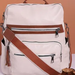 HAUTE SAUCE by Campus Sutra Women Pink & Brown Backpack-picture-17