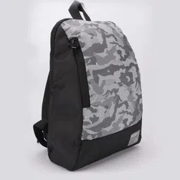 QIPS Unisex Grey & Black Camouflage Backpack image 2