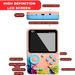 COUNTACH Colorful 500 In1 Mini Game Box G5 Handheld Also Connect With TV Option For kids 500 In1 games in-built GB with Super Mario Like (Bros/Brose3/6/9/10/14)Super Contra Like(2/6/7) Total 500 Games image 4