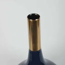 de maison decor Stout Diedra Teal Blue Brass Floor Vase image 5