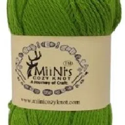 miinis cozy knot Premium 100% Cotton Crochet Yarn – Soft & Colorful Skein (14x8 cm)- Parrot Green Manual Yarn Winder-picture-37