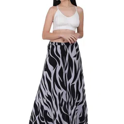 first arrival Women Flared Black, White Georgette Trousers image 2