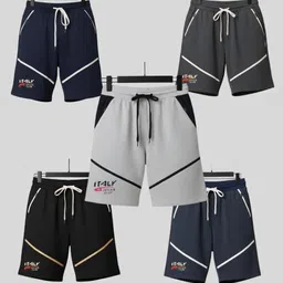 italy jaylvis club Pack of 5 Solid Men Multicolor Sports Shorts, Regular Shorts-picture-11