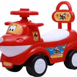 maanit Kids Manual Ride On Cart Airplane Design with Under Seat Storage Compartment Car Battery Operated Ride On-picture-14