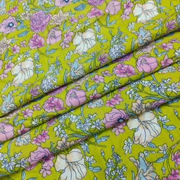 fapinz Unstitched Cotton Blend Kurta & Churidar Material Printed image 2