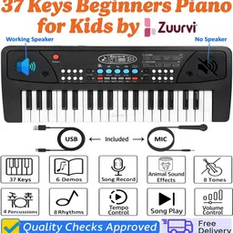 bantas A430 Kids Piano Keyboard, Piano for Kids with Microphone Portable Electronic P3-picture-16