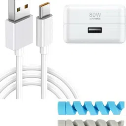 Wall Charger Accessory Combo for 80W TCL 20 5G Quick Dash Flash Super Vooc-image-14