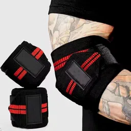 dreampalace india Fitness Professional Wrist Elbow Knee Wraps Elastic Straps Brace Support Elbow Support-picture-24
