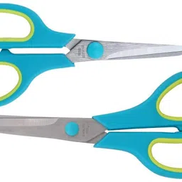 bhartix Stainless Steel Scissor Set (Color May Vary) Combo of 2 Piece 1 Big 1 Small Scissors-picture-23