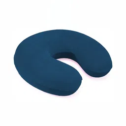 Mom's Moon Blue Fibre Filled Faux Velvet Lightweight Travel Pillow-picture-25