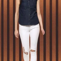 houseofcommon Women Regular Fit Solid Button Down Collar Casual Shirt image 5