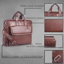 house of common Men & Women Brown Messenger Bag image 2
