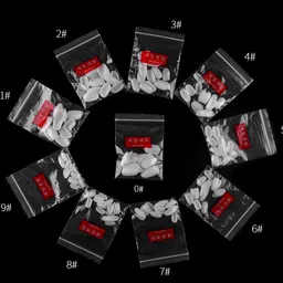 npah Short Oval False Nails 500Pcs 10Sizes Full Cover Acrylic Nail Tips image 4