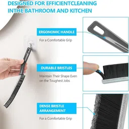 mujapara Multifunctional Gap Cleaning Brush Microfibre Wet and Dry Brush image 3