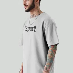 force Men Graphic Print Round Neck Polyester Grey T-Shirt image 3