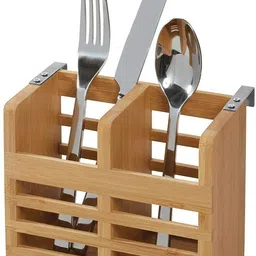 interdesign Formbu Utensil Caddy Bamboo Cutlery Set image 4
