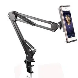 Saztech Aluminium Lazy Hanging Mount Holder for All Mobiles Tablet Flexible Long Arm Tripod-picture-21