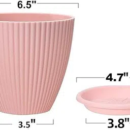 yamunex ColorLine Planter Set Plastic Vase image 4