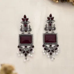 dangar enterprise Silver Plated Earring for Women & Girls Alloy Jhumki Earring-picture-26