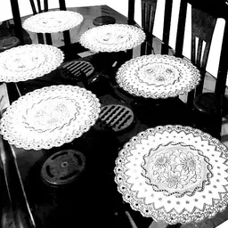 delhi pvc corp Round Pack of 6 Table Placemat-picture-16
