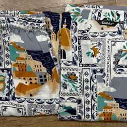 dhibha Women Viscose Rayon Kurti Pant Set image 4