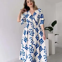 vinayak Women Maxi Black Midi/Calf Length Dress-picture-29