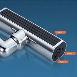 ktdankhara Waterfall Kitchen Faucet, 3 In 1 360° Rainfall Kitchen Sink Faucet Faucet Shank image 5