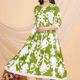 pristyle Women Ethnic Dress Light Green Below Knee Dress-picture-27