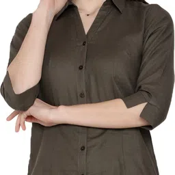 blue ronin Women Regular Fit Solid Formal Shirt-picture-19