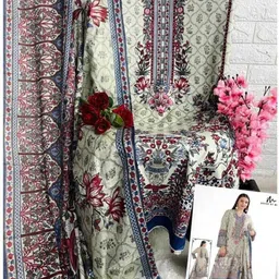the asar Unstitched Pure Cotton Salwar Suit Material Printed, Graphic Print image 2