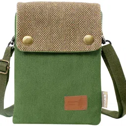 Green Women Sling Bag Stylish Women Canvas Mini Sling Bag Compact Crossbody Mobile Pouch with Strap-image-41