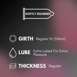 osqui Dotted & Ribbed Natrul Coloured Extra Time Lubricated Strawberry Flavour Condoms Condom image 2