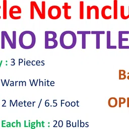 tinygifts 20 LEDs 2.01 m Yellow Steady String Rice Lights image 2