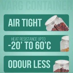 steelo Transparent Plastic (Set of 2) Varg Plastic Kitchen Container Set Clear 1000 ml image 3