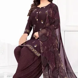 sewdhaga Unstitched Crepe Kurta & Patiyala Material Printed-picture-24