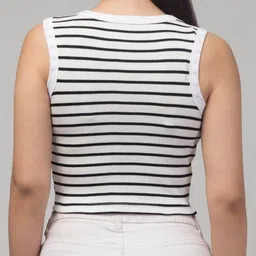 western darji Pack of 2 Casual Sleeveless Striped Women Multicolor Top image 2