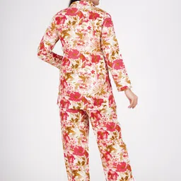 mintmarie Women Night Suit Set Pink Printed image 2
