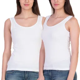 parastrade Women White Tank Top/Vest image 1