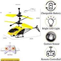prikuna Remote Control Helicopter Toy for Kids – LED Lights, Rechargeable image 2