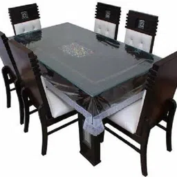 chander Solid 6 Seater Table Cover image 4