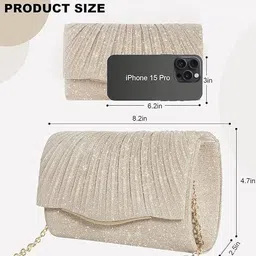 lyrovo Formal Beige Clutch image 4