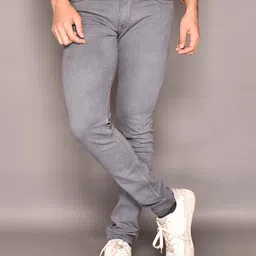 lzard Men Regular Mid Rise Grey Jeans-picture-20