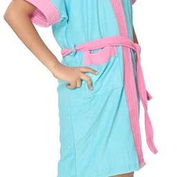 sand dune Sky Blue Free Size Bath Robe image 4