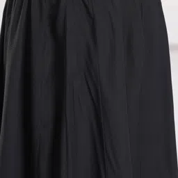 houseofcommon Women Solid Flared Black Skirt image 4