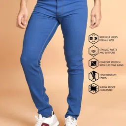 devious Men Boyfriend Mid Rise Blue Jeans-picture-20