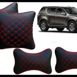 peeps store Black, Red Leatherite Car Pillow Cushion for Chevrolet-picture-16