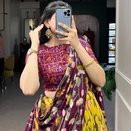 aayushyam enterprise Printed Semi Stitched Lehenga Choli image 4